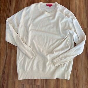 Supreme Cream Crewneck Sweater for Men
